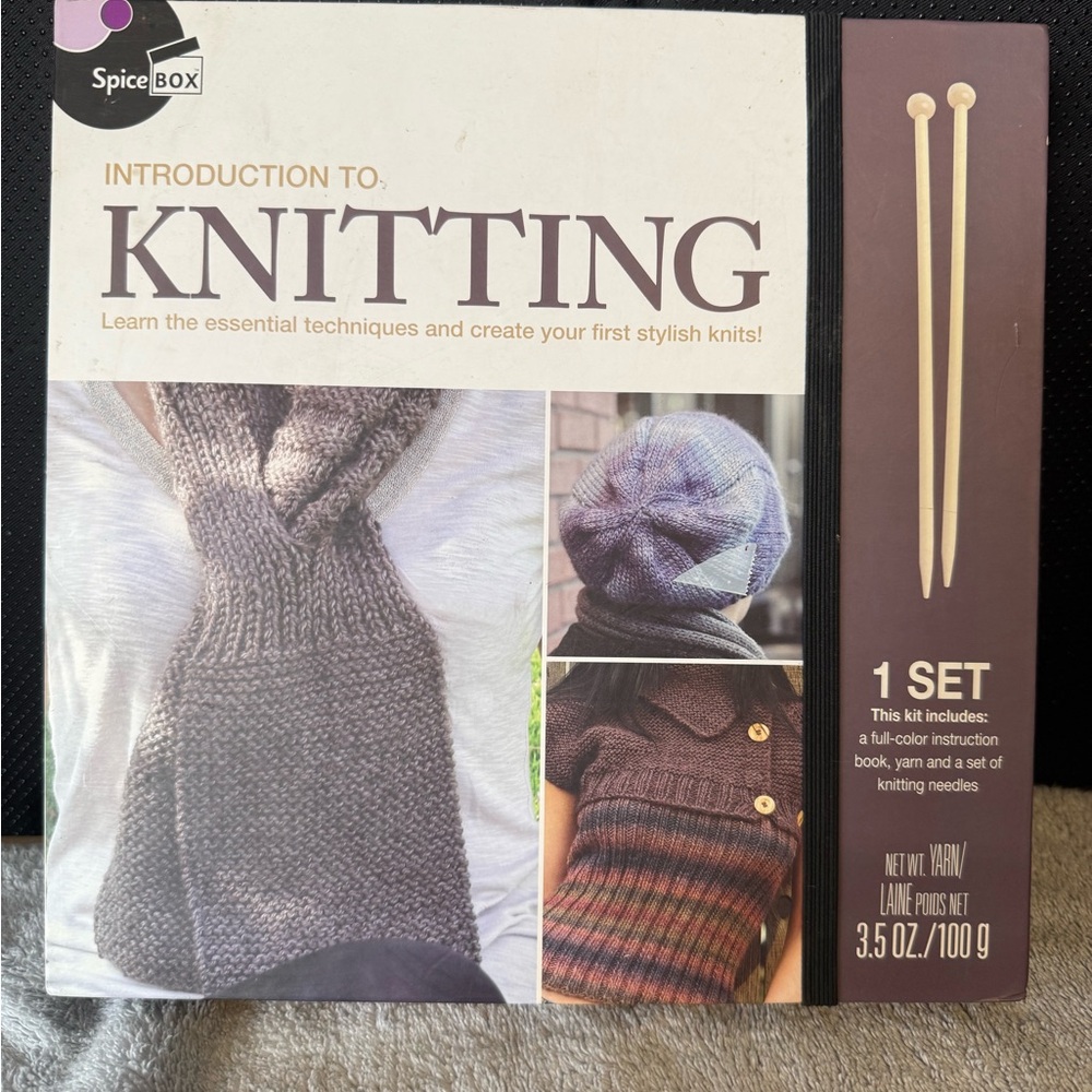 Spice Box, Introduction to Knitting Kit, Craft Project, For Beginners. - Picture 2 of 13